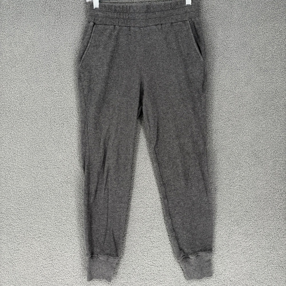 Cabi Women Charcoal Gray Knit Joggers Pants XS 4639 Elastic Waist Pockets